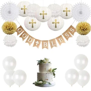 First Communion Banner Kit, Baptism Decorations for Boys Girls, First Communi... - Picture 1 of 7