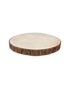DISCO IN LEGNO CON CORTECCIA - D.40 CM X H.3 CM - NATURALE - Foto 1 di 1