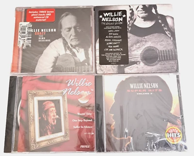 Willie Nelson Lot Of 4 NEW SEALED CDs Vintage Country Music Western Foto 1 de 4
