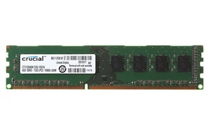 New For Crucial 4GB 2Rx8 PC3-10600U DDR3 1333Mhz DIMM RAM Desktop INTEL Memory-^ - Picture 1 of 6