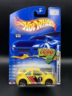 Hot Wheels 2002 First Editions VW New Beetle Cup in Yellow 5PR #045 - Image 1 of 3