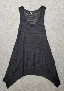 Kerisma Anthropologie Womens Black Sleeveless Tunic Top Size M Sheer - Picture 1 of 5