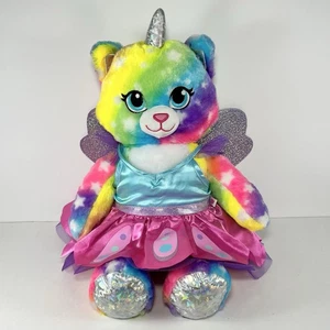 Build A Bear Kittycorn Rainbow Stars Plush w/Sound & Butterfly Dress - Picture 1 of 10