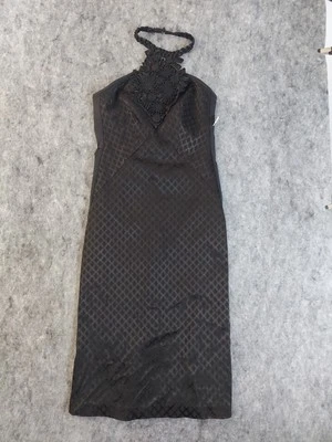 Karen Millen Dress Womens 4 Black LBD Halter Neck Sleeveless Sexy - Image 1 of 4