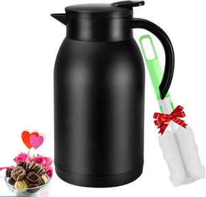 Stainless Steel Thermal Coffee Carafe Dispenser, 40Oz Unbreakable Double Wall Va - Picture 1 of 12