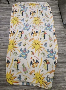 Pokemon Vintage 2000 Twin Size Bedsheet All Over Print PIKACHU Charizard - Picture 1 of 5