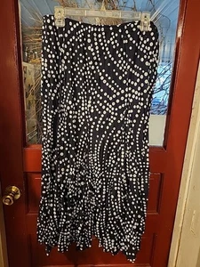 Black / White Polka Dot Skirt, XL - Picture 1 of 4