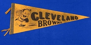 Vintage RARE Nice Cleveland Browns 1940’s Football Pennant NFL Brownie - Picture 1 of 13