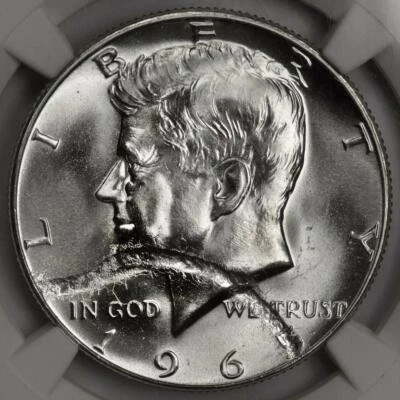 1965 NGC MS67 Struck Thru Twine Kennedy Half Dollar Mint Error High End Coin - Image 1 of 4
