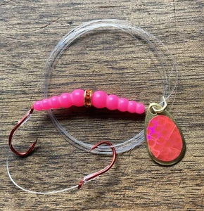 SAVAGE STRIKE - OLD SCHOOL JEWEL - 2 Hook Wedding Ring - Kokanee/Trout - 2 PACK - Picture 1 of 3