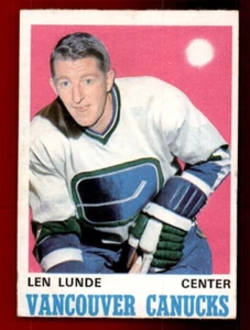 1970-71 O-Pee-Chee #230 Len Lunde VG BACK ISSUE - Picture 1 of 2