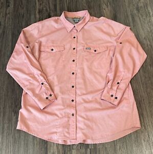 Ariat Shirt Men Rebar Workwear Ripstop Western Long Sleeve Color Salmon Size XXL
