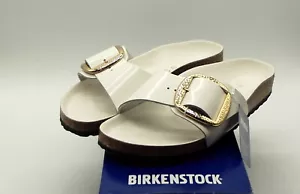 BIRKENSTOCK MADRID BIG BUCKLE L9 M7 LEDER HIGH -SHINE WHITE Gr 40 NEU IM KARTON - Bild 1 von 2