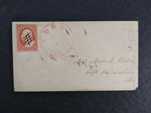Maine: Turner 1850s #10 Cover, Red CDS to Goffs Corner - Picture 1 of 2