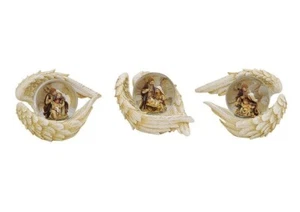 1 Schneekugel Krippe/Flügel aus Poly Deko Weihnachten Winter - Bild 1 von 7