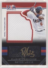 2017 Panini USA Baseball Stars & Stripes Black Gold Jersey /62 Royce Lewis Auto