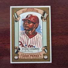2007 Topps Allen & Ginter's Dick Perez Sketch Cards Ryan Howard #21