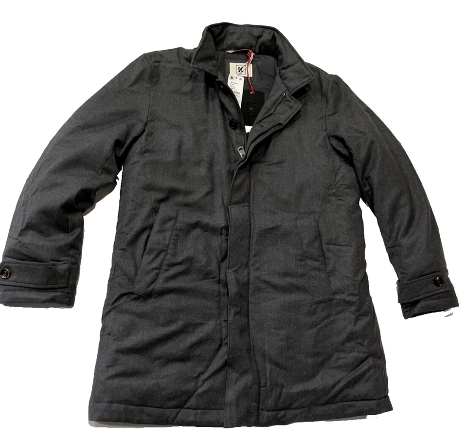 Kired by Kiton men's Grey Wool/ Cashmere Car Coat Parka- 48 us/58 eu -msrp $1895 - Image 1 of 4