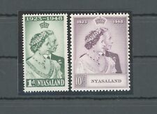 1948 Nyasaland Protectorate - Stanley Gibbons n. 161/62 - Royal Silver Wedding -