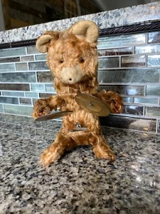 Vintage Original Wind-Up Toy Bear Playing Cymbals (West Germany ?) working see - Picture 1 of 5