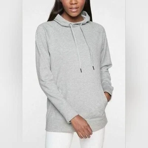 Athleta Incline Hoodie Sweatshirt Small Heather Grey Pullover Drawstring - Picture 1 of 6