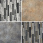 Metallic Stone & Wood Effect Cushion Vinyl Flooring Sheet Kitchen Bathroom Lino