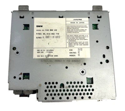 99 00 01 2001 BMW 740i Radio Reciever Tuner OEM 65.10-6902718 - Image 1 of 4