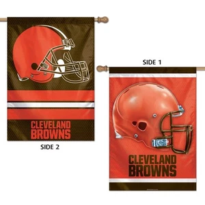 CLEVELAND BROWNS LOGO 28"X40" DOUBLE SIDED BANNER FLAG NEW WINCRAFT 🐶 - Picture 1 of 1