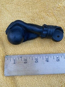 Early Cast Iron Ball Hand Door Knocker Victorian - Weighs 2 Pounds Original - Picture 1 of 12