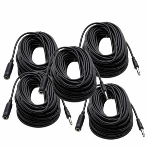 5 Pack 25FT Mono 1/4" 6.35mm TS Male to Female Guitar Audio Extension Cable Lot - Picture 1 of 3