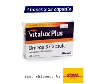 Vitalux Plus Omega-3 Multivitamin / Multimineral 4 boxes x 28's - DHL Express - Picture 1 of 6