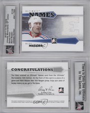 2010-11 ITG Ultimate Memorabilia 10th Edition Names Silver /9 Mark Messier HOF