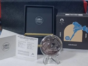 2022 FRANCE €10, SILVER .999 PROOF; PARIS 2024 OLYMPICS, BLIND FOOTBALL 'SOCCER' - Picture 1 of 9