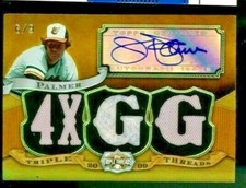 2009 Topps Triple Threads JIM PALMER Autographed Game Used  Auto/9 Four  x GG