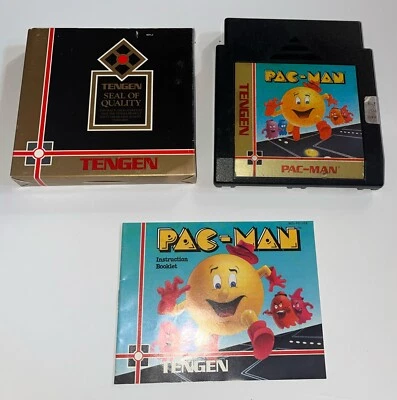 Pac-man ( Nintendo NES 1988) Game  Tested Cartridge + Manual - Image 1 of 4