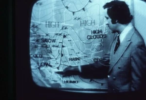 Television TV Weatherman Weather Man Map BOSTON MA Original 1972 Photo Slide - Picture 1 of 1