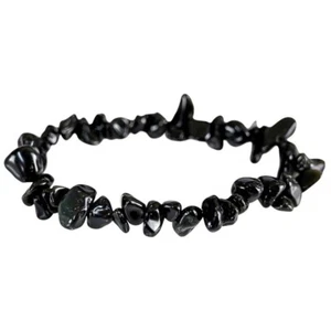 TENET - OSSIDIANA NERA - bracciale elastico in "chips" - Foto 1 di 1