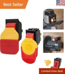 2-Pack Power Tool Safety Switch with Removable Locking Key - Paddle Design - Picture 1 of 10