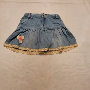 Genuine Kids By Oshkosh Denim Embroidered Skirt Size 24 months Blue - Picture 1 of 4