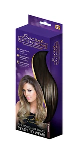 09 Brown/Black SE011424 Daisy Fuentes Secret Extensions One Piece Headband - Picture 1 of 7