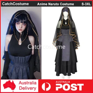 Anime THE LAST NARUTO THE MOVIE Hyuuga Hinata Cosplay Costume Black Wedding Veil - Picture 1 of 12