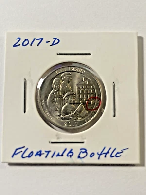 2017 D Ellis Island Error Quarter Floating Bottle - Image 1 of 3