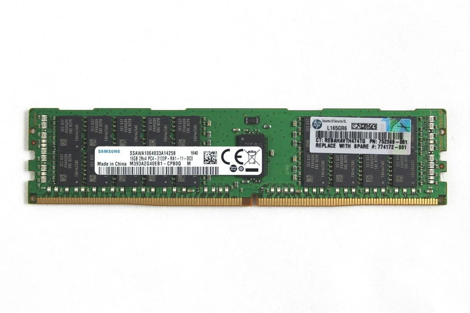 HPE 752369-081 16gb Pc4-2133p Ddr4 ECC Reg Server Memory