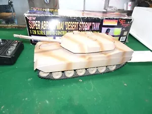 Vtg M1A1 Super Abrams Desert Storm Chicago Model Internat Remote Control RC Tank - Picture 1 of 23