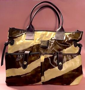 Dooney & Bourke Oversized Hobo Bag Safari Zebra Design