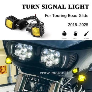For Harley Road Glide ST FLTRXST Motorcycle Shark Demon LED Turn Signals Light - Picture 1 of 13