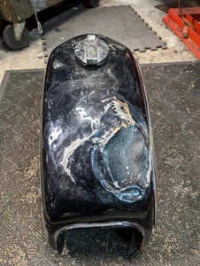 Dented 1972 Black Chrome Toaster BMW R75/5 R60/5 R50/5 GAS Fuel Tank One Panel - Picture 1 of 15