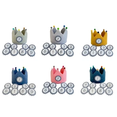 Kids Photoshoots Crown Birthday Hat Fotografia Accessories Birthday Party Props - image 1 of 4