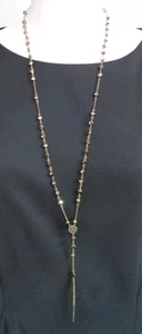 Chan Luu Sterlingsilber Halskette Bronze AB Kristall Perle Nadel Dolch Anhänger - Bild 1 von 7