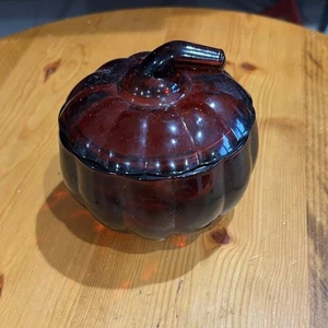 Glass Orange Pumpkin Jar - Picture 1 of 7